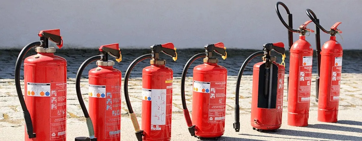 Range of fire extinguishers for sale and service
